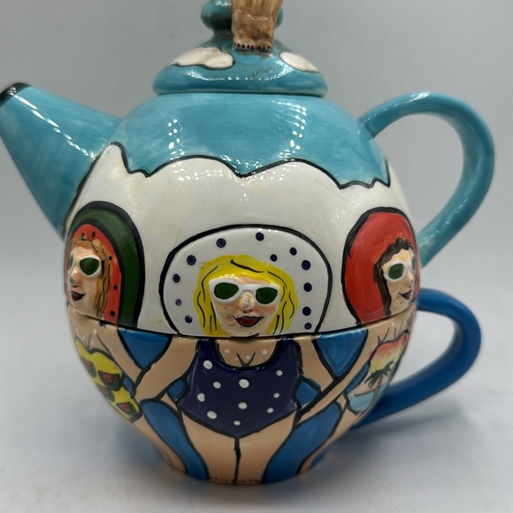 Funseekers Tea Pot Big Day at the Beach Janice Joplin - Picture 2 of 10